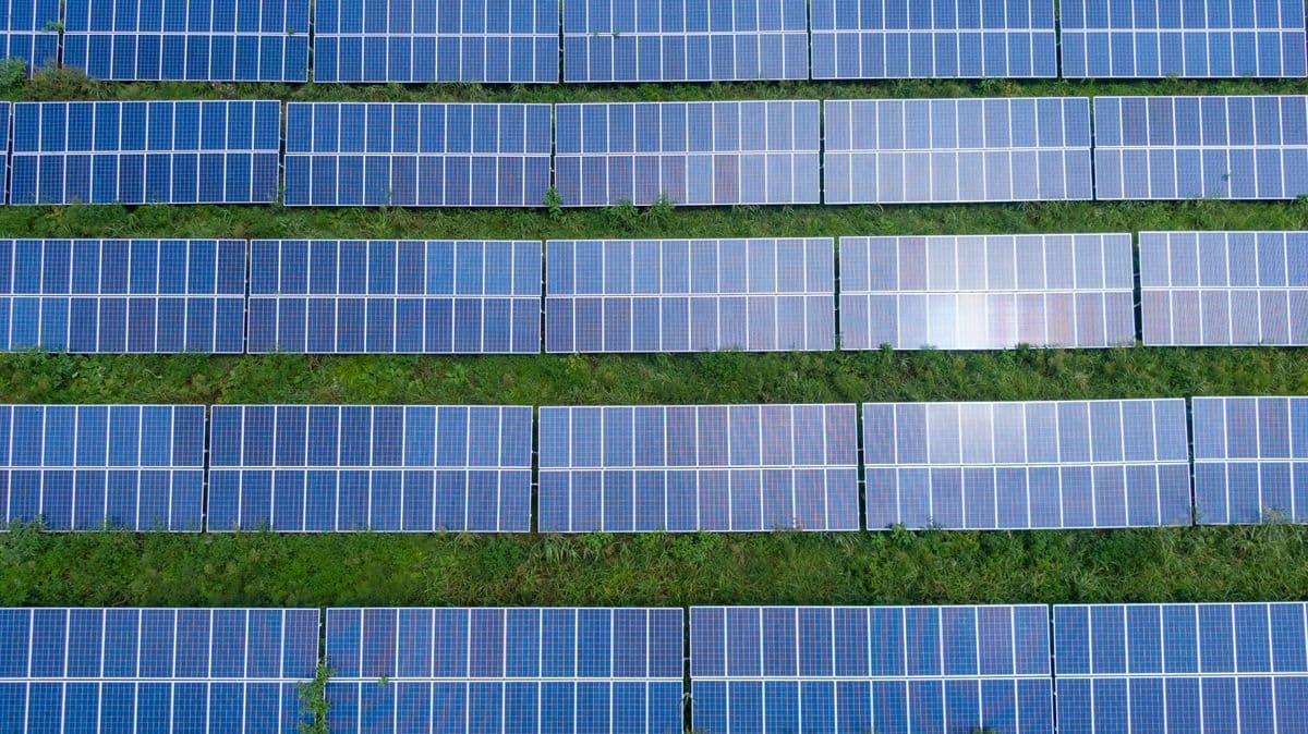 Engineer installing subsidised rooftop solar